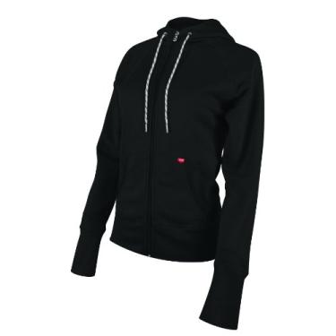 Imagem de TYR Moletom com capuz feminino esportivo com zíper (preto, médio)