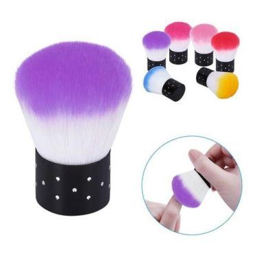 Imagem de Pincel Espanador Unhas Gel Kabuki Maquiagem Pó Facial Mini - oem