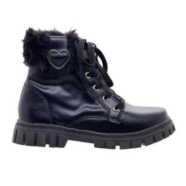 Imagem de Bota Coturno Infantil Menina Fashion Fz 410020 Preto-Feminino