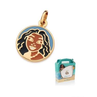 Imagem de Pingente Coração Nossa Senhora Aparecida Banhado Ouro 542914 - Rommane