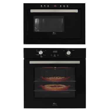 Imagem de Kit Forno Elétrico Fischer Infinity Embutir 82L Com Air Fryer + Micro-Ondas 25l Preto 220v