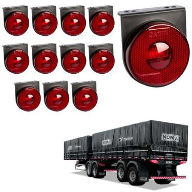 Imagem de 12 Lanterna Lateral Noma LED Rubi 85mm c/ Suporte - Fio - DW Component