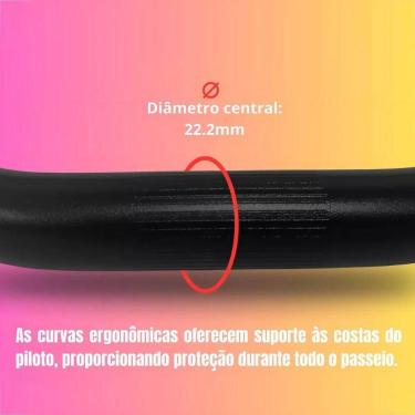 Imagem de Guidão Alto Para Bicicleta Bmx Cross Freestyle Aço 22.2Mm