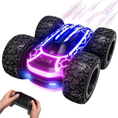Imagem de Carro de controle remoto com luz e carregamento tipo C, 4WD Off-Road RC Cars, Gira 360 ° Rotate RC Stunt Car. Uma Variedade de Acrobacias, ABS, Fácil de Operar