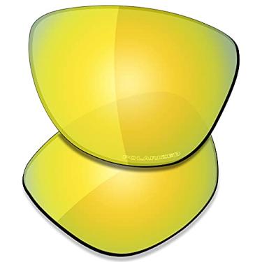 Imagem de SAUCER Lentes de reposição premium para óculos de sol Oakley Frogskins Hybrid OO9289 de alta definição - ouro 24K polarizado