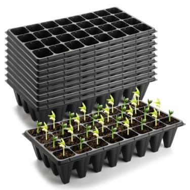 Imagem de RooTrimmer Pacote com 10 bandejas para iniciantes com 32 células – Bandejas de plástico extra profundas de 11 cm, 50,8 x 25,4 cm, serve para sapatilhas padrão 1020