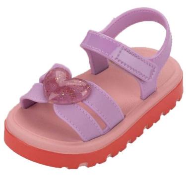 Imagem de Sandália Infantil Menina Daily Love Heart Conforto Zaxynina