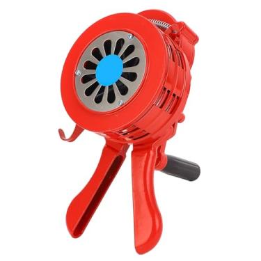 Imagem de Sirene de Ataque Aéreo Portátil, Manivela Alta à Mão 110dB, Segurança de Emergência Manual Portátil, Manivela de Liga de Alumínio para Casas, Escolas, Depósitos de Petróleo,