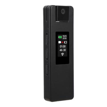 Imagem de Câmera Corporal Back Clip, Gravador de Vídeo Corporal 4K HD Ponto de Acesso WiFi Integrado Lente Giratória de 180 Graus Detecção de Movimento Câmera de Uso Corporal para Segurança