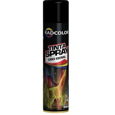 Imagem de Tinta Spray Preto Fosco Uso Geral Radcolor 400ml RC2102 - Radnaq