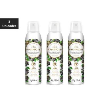 Imagem de Kit 3 Desodorante Aerosol Francis Rosa Negra da Turquia 150ml
