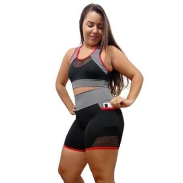 Imagem de Conjunto Top e Short Fitness Academia Edm TAMANHO:G;Cor:;Gênero:Feminino-Feminino