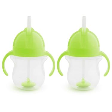 Imagem de Canudo Sippy Cup Munchkin Any Angle Weighted Straw, 200 ml, pacote com 2 unidades