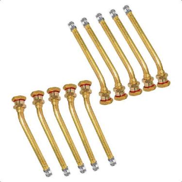 Imagem de Kit 10 Bicos Válvula Para Pneu Disco Curto Sem Câmara Caminhão 110mm V