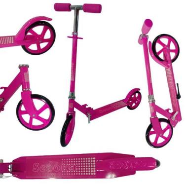 Imagem de Patinete Crianças Jovens E Adultos Ajustável Rosa 100Kg - Analu Kids