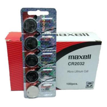 Imagem de Bateria CR2032 3v Maxell Prateada Blister 5 unidades