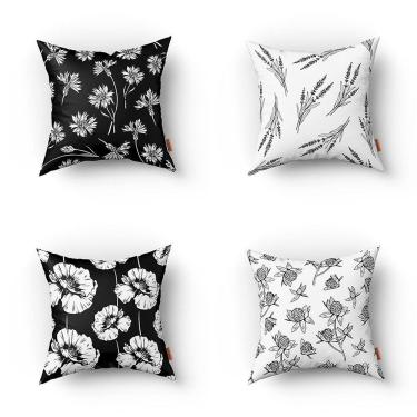 Imagem de Kit Almofadas Decorativas Estampadas 35x35cm Modelo 024