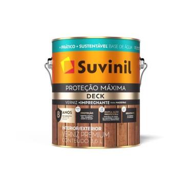 Imagem de Verniz Suvinil Base Água Deck 3,6L Prot. Máxima - Imbuia - 000214