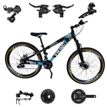 Imagem de Bicicleta Vikingx 24v Aro 26 Tuff 25 Aluminio Shimano Mtb Freeride Sus