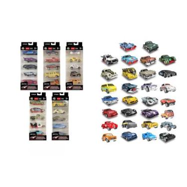 Imagem de Kit 5 carrinhos de ferro colecionável vários modelos - sortidos - TOYK