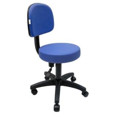 Imagem de Cadeira Mocho Nice Flex Corano Azul - NoBrand