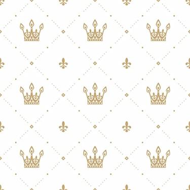 Imagem de Papel De Parede 10m Adesivo Princesa Coroas