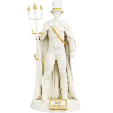 Imagem de Estátua Exu Veludo Imagem Umbanda Candomblé (Cor Mármore Dourado)