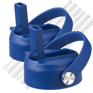Imagem de Tampa de canudo para Hydro Flask, tampas com canudo para Hydro Flask boca larga 20 32 1,134 g, tampa de substituição de alça flexível, acessórios superiores de substituição de garrafa de água