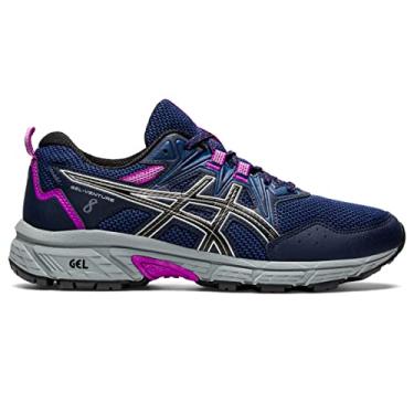 Imagem de ASICS T nis de corrida feminino Gel-Venture 8, Meia-noite/prata pura, 9.5