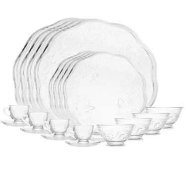 Imagem de Aparelho de Jantar 20 Peças New Butterfly Cristal Ecológico Lyor