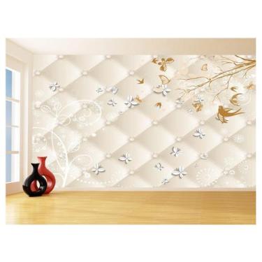 Imagem de Papel De Parede 3D Floral Textura Sala Flores 3,5M Xfl261 - Você Decor