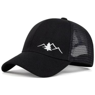 Imagem de Boné de Beisebol Unissex Respirável - Chapéu Snapback de Malha para Ve