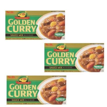 Imagem de Kit com 3un Golden Curry Chukara Médio 220g S&B