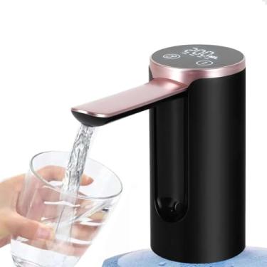 Imagem de Bebedouro Bomba Galão De Água Elétrica 5 A 20 Litros Recarregável Usb Com Controle Digital do Fluxo de Água - Cor Preto