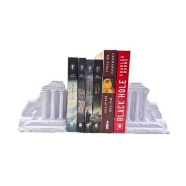 Imagem de Aparador de Livros Ruínas Gregas - Prata ou Branco (2, Branco)