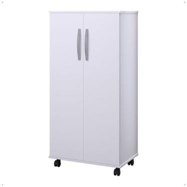 Imagem de Sapateira Organizadora Multiuso Armário 2 Portas Com Rodízios Pratelei