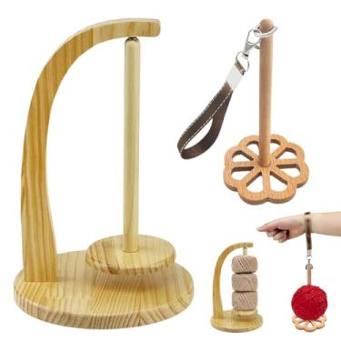 Imagem de Pansente Suporte de fio magnético e suporte portátil de fio de pulso, suporte de fio para crochê, enrolador de fio giratório, ótimo presente para entusiastas de spinners de fios e crochê!