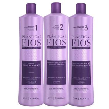 Imagem de Kit Escova Progressiva Cadiveu Selagem Térmica Plásticas dos Fios 3x1 