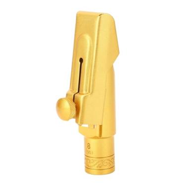 Imagem de Bocal de saxofone alto 8c Bocal de latão banhado a ouro e bocal de sax alto volume poderoso Variações de tom rico para saxofonistas profissionais para iniciantes material de latão