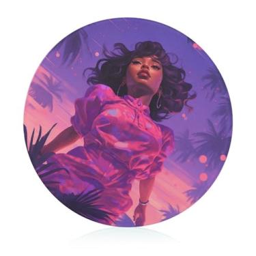 Imagem de Tábua de cortar para cozinha, antiderrapante, resistente ao calor, fácil de limpar, roxa e rosa, tábua de cortar feminina - Presente de cozinha ideal para cozinheiros domésticos