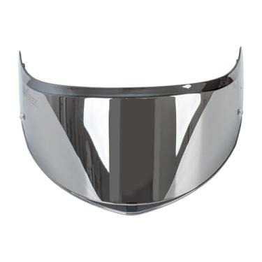 Imagem de Generic Viseira de capacete, escudo de capacete antirrisco, PC, fácil instalação, peça de reposição, proteção contra vento para Ff808, Chapeamento de Prata