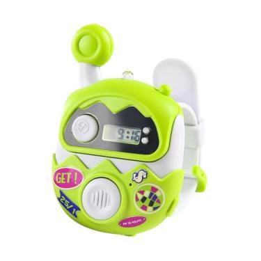 Imagem de Generic Relógio Walkie Talkie Brinquedo para atividades ao ar livre Multifuncional Portátil Alça Ajustável Pulso Walkie Talkie Lanterna para Meninas de 6+, Verde