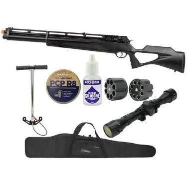 Imagem de Carabina Pcp Rossi R8 G3 Black Std 5,5 + Luneta + Bomba + Cp
