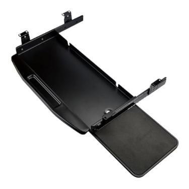 Imagem de Fenteer Bandeja para teclado sob a mesa, bandeja deslizante para gaveta de teclado, multifuncional, ergonômica para jogos e escritório, Preto