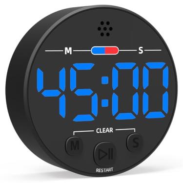 Imagem de Temporizador digital de LED grande, temporizador magnético alto para cozinhar na cozinha, quadro branco de sala de aula, crianças, crianças, jogos, produtividade, foco, trabalho, tarefa, escritório