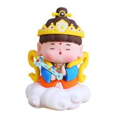Imagem de Bothyi Estatueta imortal chinesa, ornamento de carro, presentes, estátua de mesa de resina, escultura decorativa para estante, quarto, loja, café, escritório, Style F