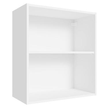 Imagem de Armário Aéreo para Quarto 60 cm 2 Nichos Abertos Branco Neo Madesa