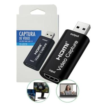 Imagem de Placa de captura de vídeo HDMI 4K, cartão de captura de vídeo Cam Link, adaptador de captura de áudio HDMI para USB 2.0 dispositivo de captura de gravação para streaming, transmissão