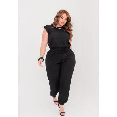 Imagem de Conjunto Plus Size Liso Blusa e Calça Jogger