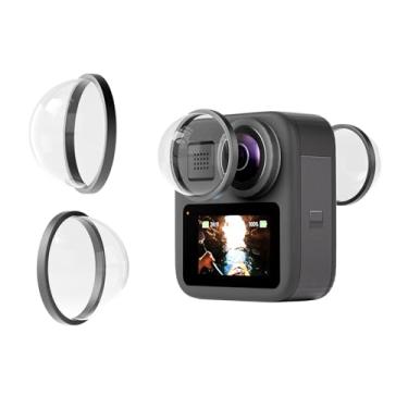 Imagem de TXXCLOE 2 peças de capa protetora de substituição compatível com gopro max 360, kit de acessórios de câmera de ação kit protetor de lente acessórios compatíveis com acessórios gopro max 360